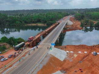 newly built Magbele bridge along Masiaka-Rogbere highway